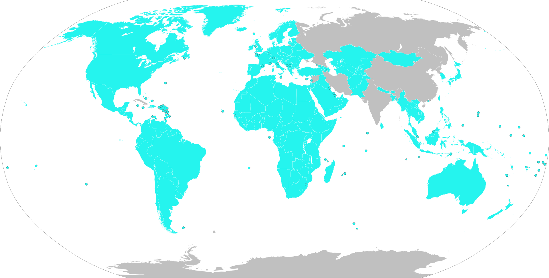Global Availability of TikTok in The World