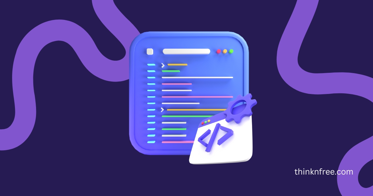 3D illustration of a coding interface with a gear and code symbol, representing AI-powered software development and OpenAI Codex tools.