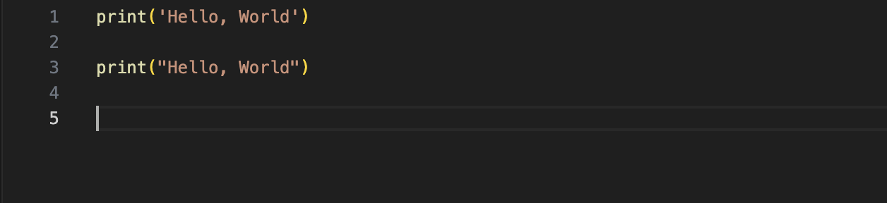Hello, World python program syntax