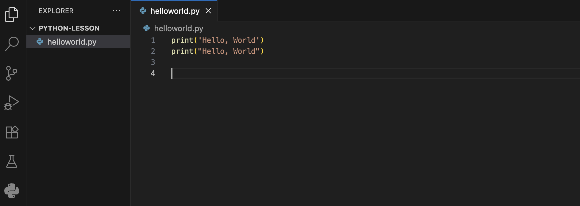 python programming in vscode