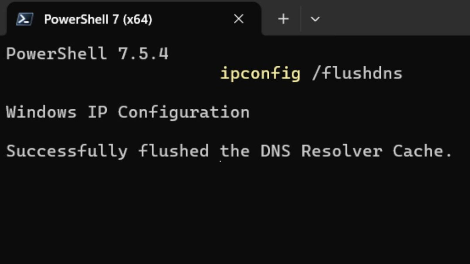 flushdns command powershell
