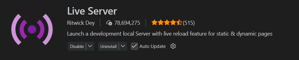 Logo for the Visual Studio Code Live Server extension